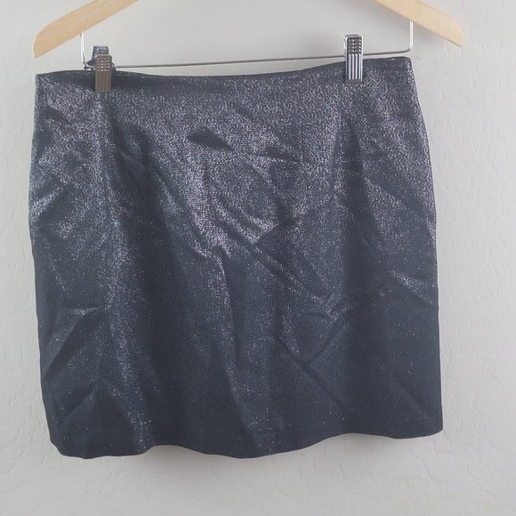 VINCE Black Silver Metallic Skirt - Picture 7 of 10